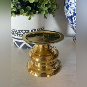 Vintage Brass Candle Pillar by Hosley